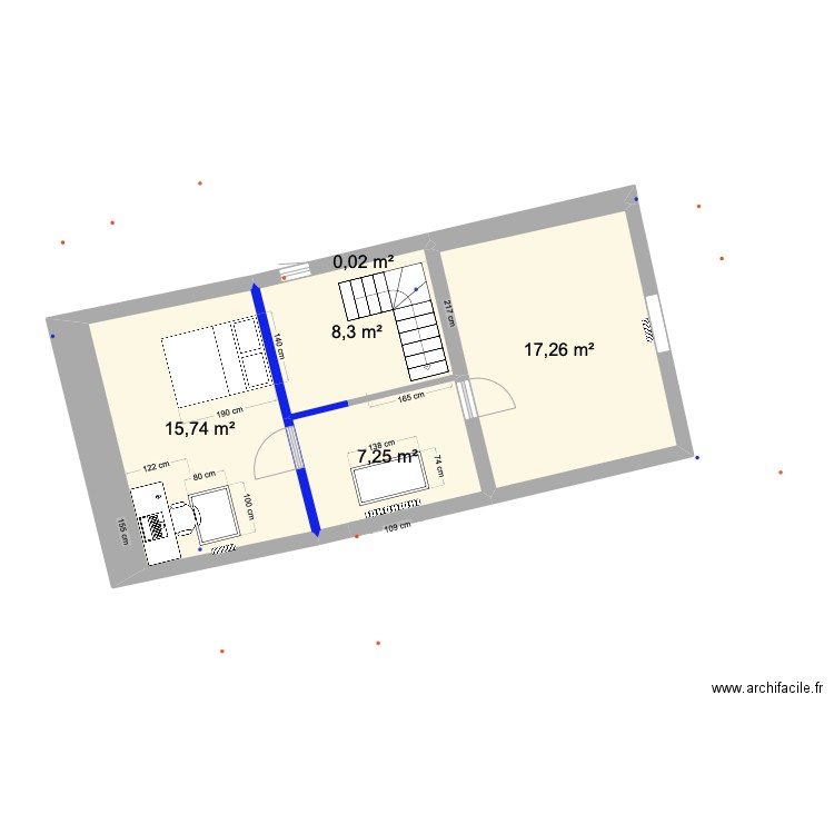 PRIEUX 2025 intérieur 1ER . Plan de 5 pièces et 49 m2