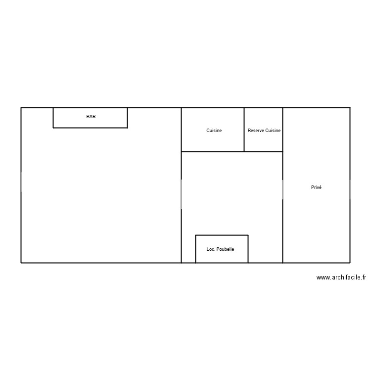 Columbus café. Plan de 7 pièces et 114 m2