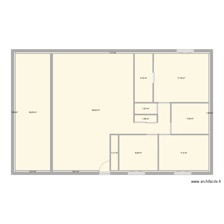 PLAN GIRARDON. Plan de 15 pièces et 146 m2