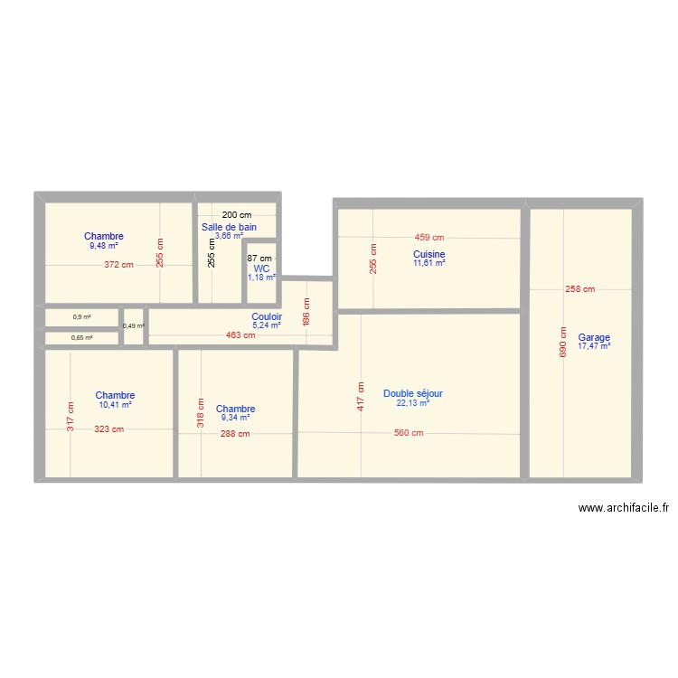 MAISON AVEC MESURE 2. Plan de 12 pièces et 93 m2