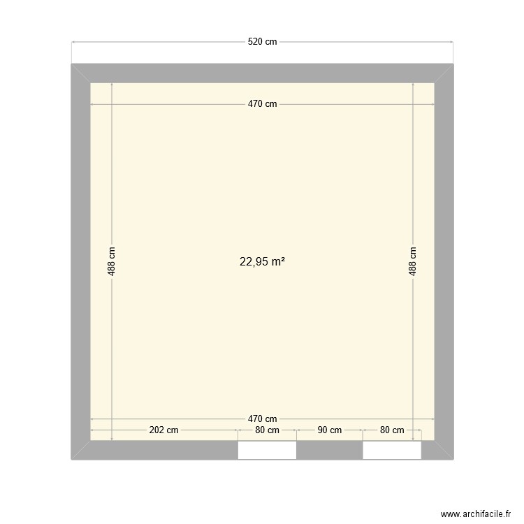 premier etage vilaret. Plan de 1 pièce et 20 m2