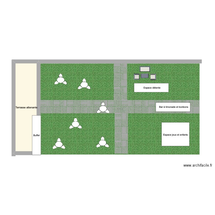 Cocktail. Plan de 1 pièce et 10 m2