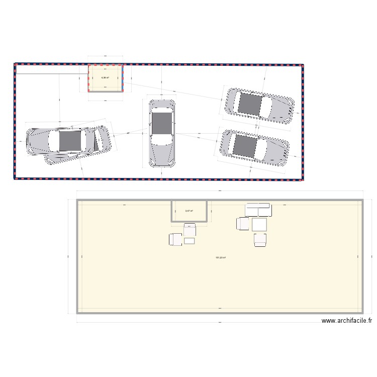 RETROMOBILE2025. Plan de 3 pièces et 159 m2