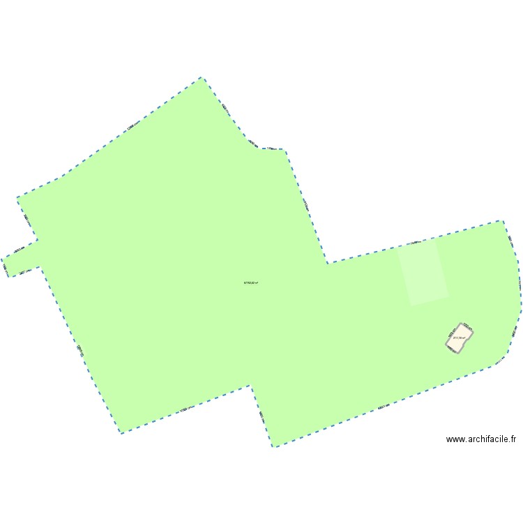 CADASTRE. Plan de 1 pièce et 217 m2