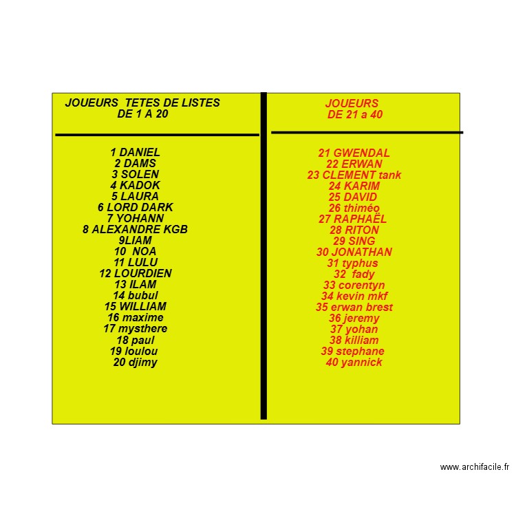 TOURNOI2. Plan de 0 pièce et 0 m2