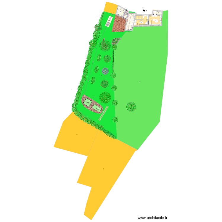 D1430 1431 D1433 après travaux. Plan de 9 pièces et 99 m2