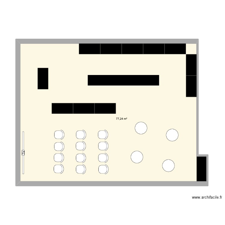 Lambert-Academy. Plan de 1 pièce et 77 m2