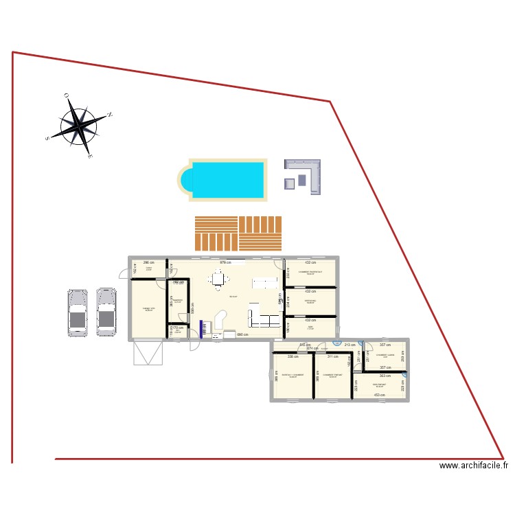 PLAN 2. Plan de 13 pièces et 164 m2