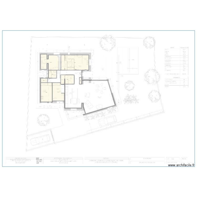 GENETS 1. Plan de 8 pièces et 256 m2