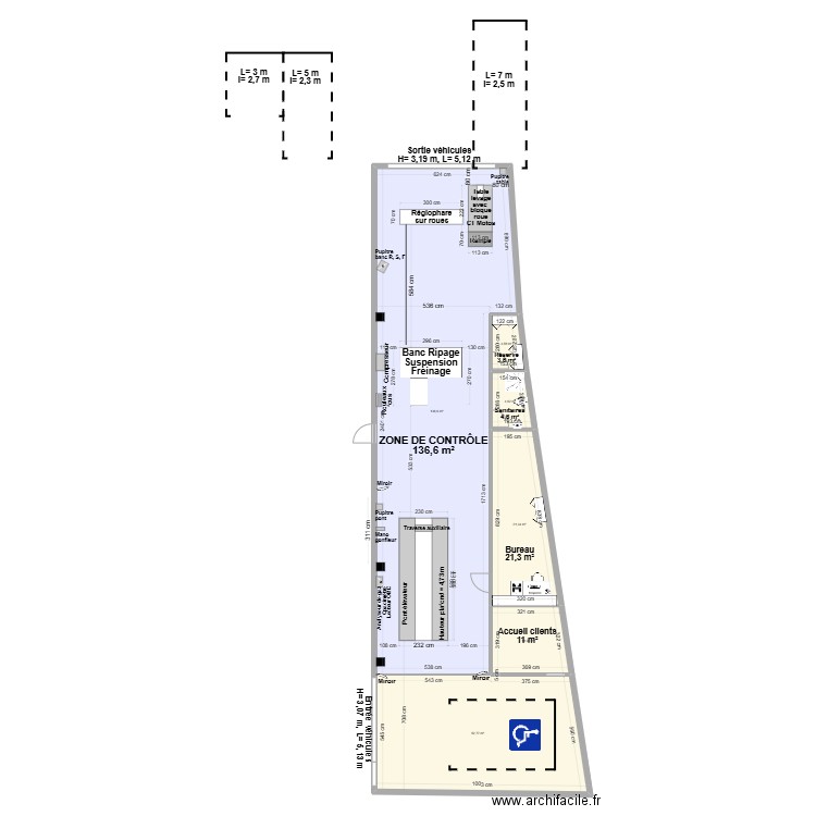 CCT mixte VL/CL Top Contrôl 83  TOULON 83RACT. Plan de 6 pièces et 230 m2