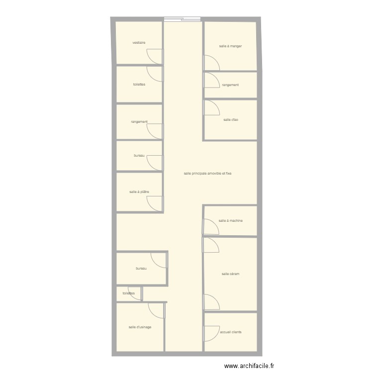 Laraignou. Plan de 15 pièces et 121 m2