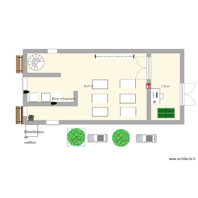 Exercice MCO. Plan de 2 pièces et 38 m2