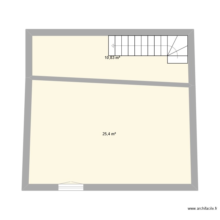 étage Laleu. Plan de 2 pièces et 36 m2