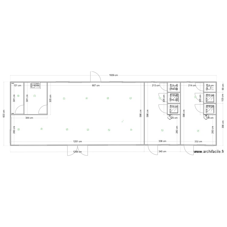 Lucciana. Plan de 11 pièces et 112 m2