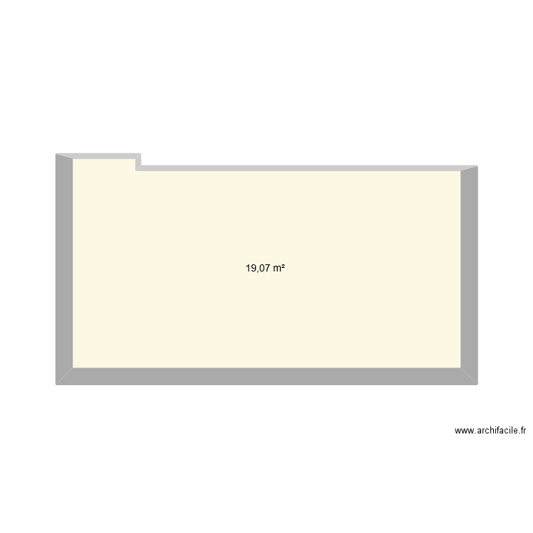 Studio JDS. Plan de 1 pièce et 19 m2