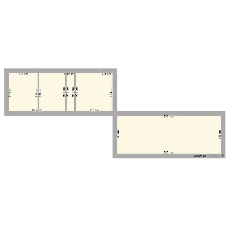 Saint maixrent. Plan de 2 pièces et 474 m2