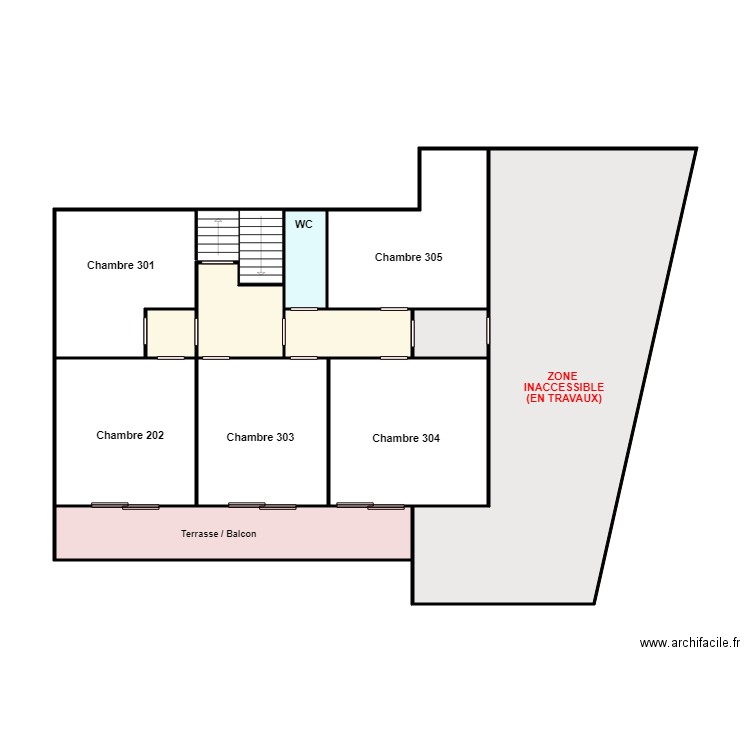 LES DOLOMITES N+3. Plan de 12 pièces et 76 m2