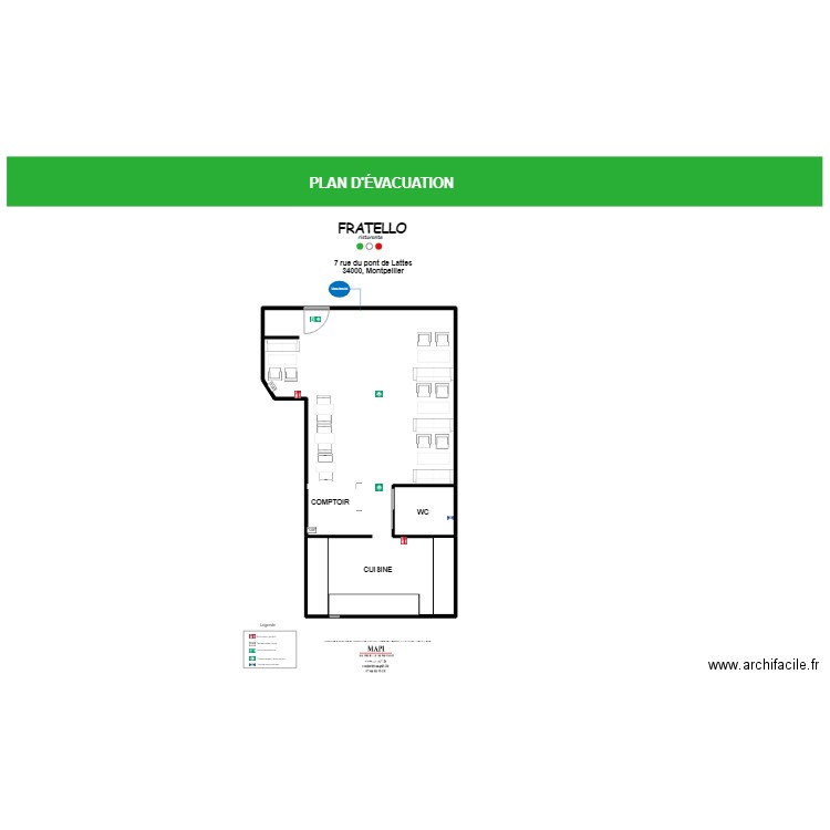     fratello. Plan de 2 pièces et 968 m2