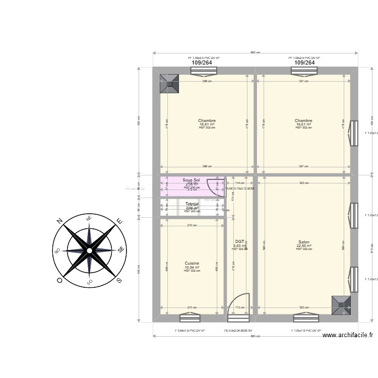 ML24017625 HERMANDEZ. Plan de 21 pièces et 250 m2