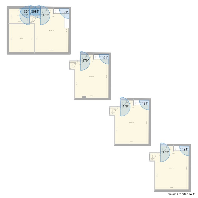 julie. Plan de 7 pièces et 126 m2