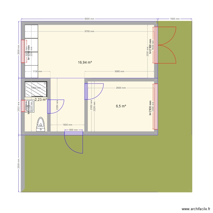 О 3. Plan de 4 pièces et 49 m2