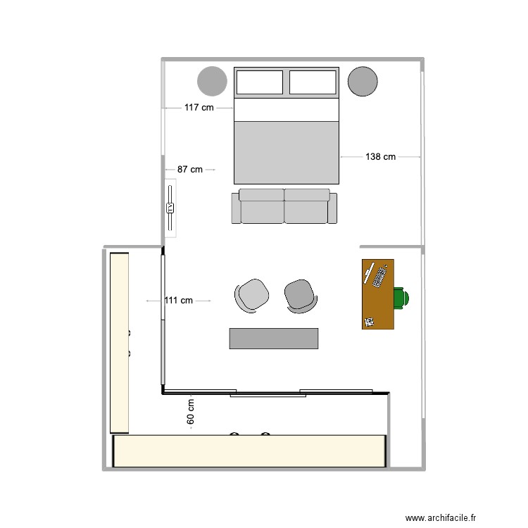 VDA CHAMBRE MASTER 17A. Plan de 0 pièce et 0 m2