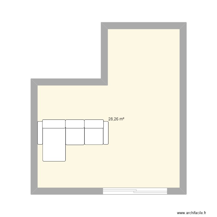 Appart l'orée du parc. Plan de 1 pièce et 28 m2