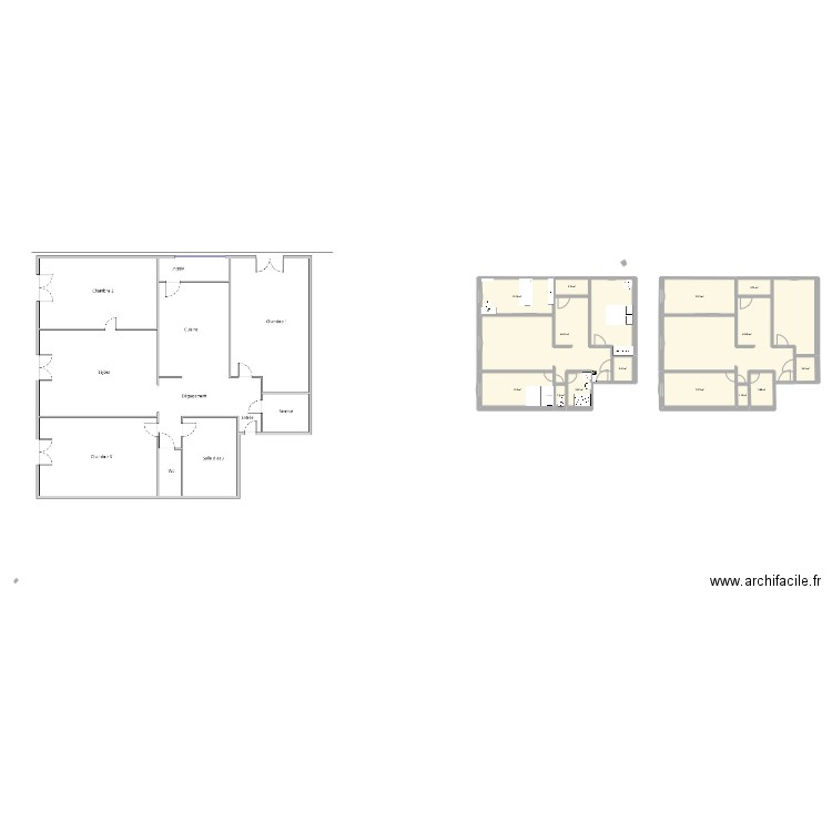 appart. Plan de 14 pièces et 167 m2