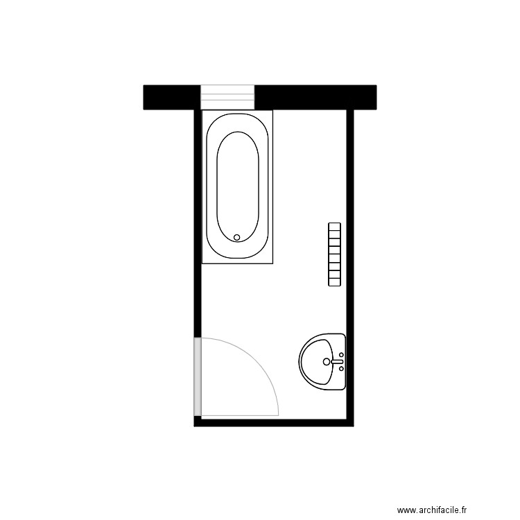 CHAVE. Plan de 1 pièce et 5 m2