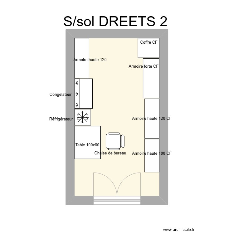 Local S/sol CF + Pôle C. Plan de 1 pièce et 12 m2