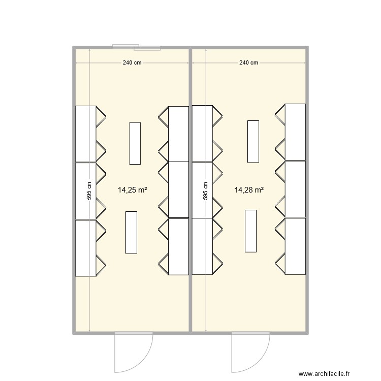 DE LIMA CHANTIER MICHELIN. Plan de 2 pièces et 29 m2