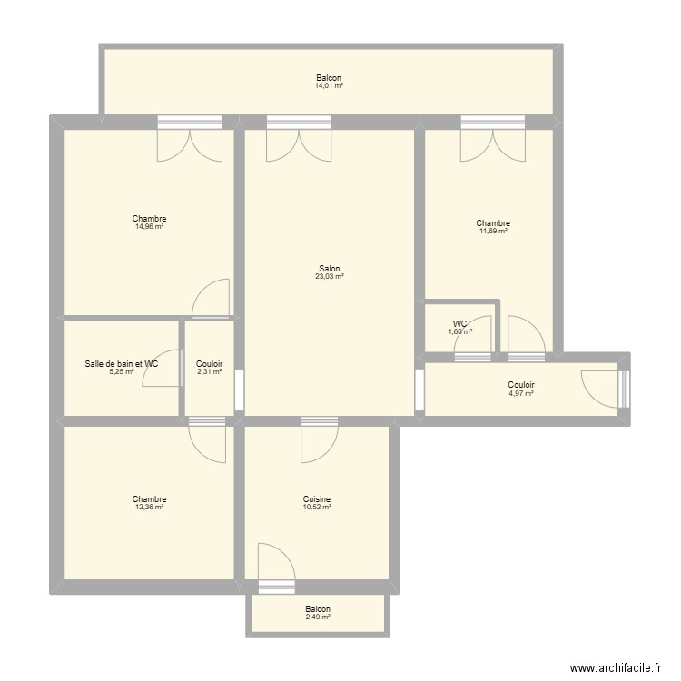 Plein Ciel B 73 - martigny. Plan de 11 pièces et 103 m2