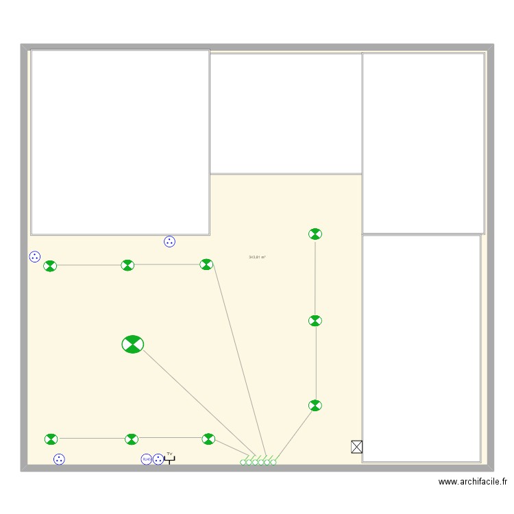 plan01. Plan de 1 pièce et 344 m2