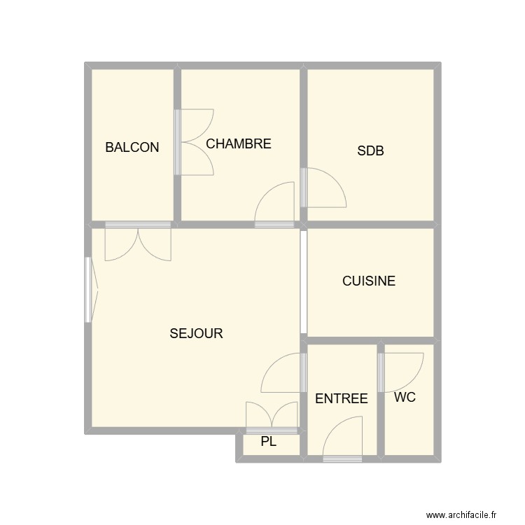 PLAN ROUSSY. Plan de 8 pièces et 28 m2