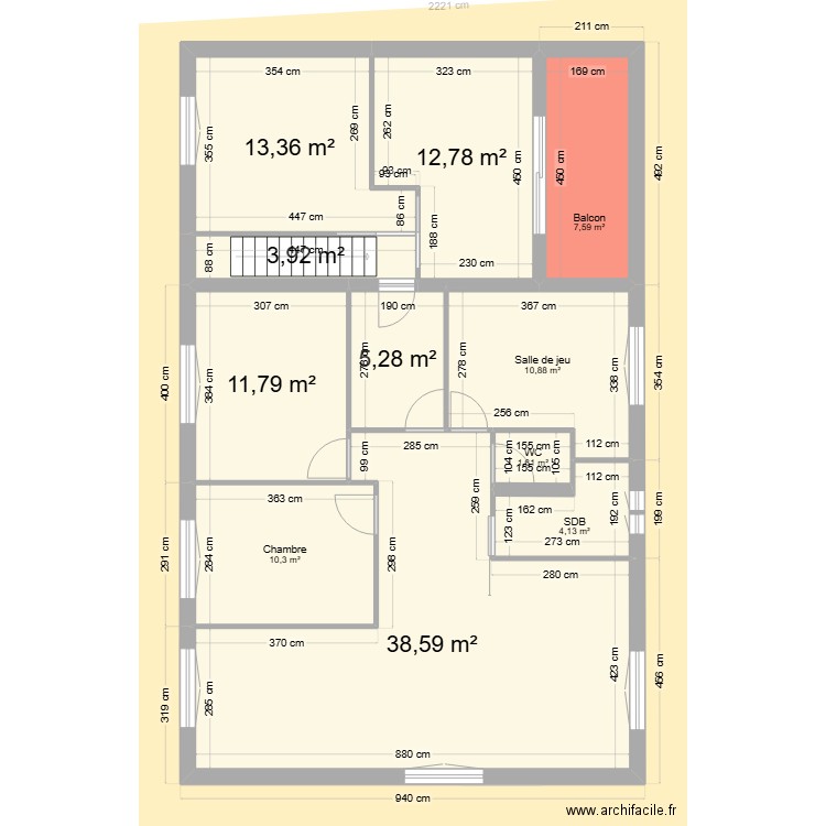 extension projet 5. Plan de 20 pièces et 241 m2