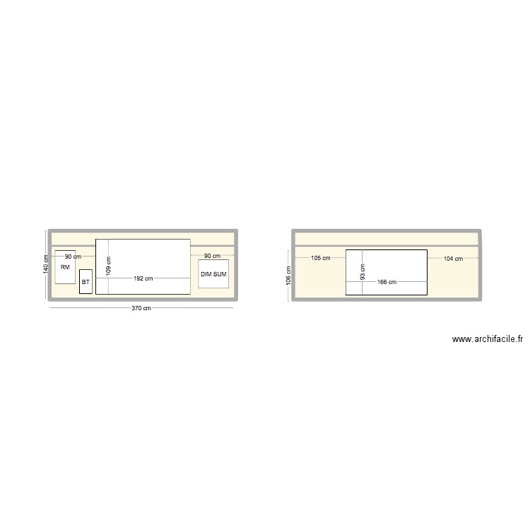 Kitsin. Plan de 4 pièces et 10 m2