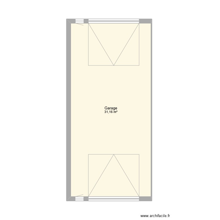 plan garage 28/10. Plan de 1 pièce et 31 m2