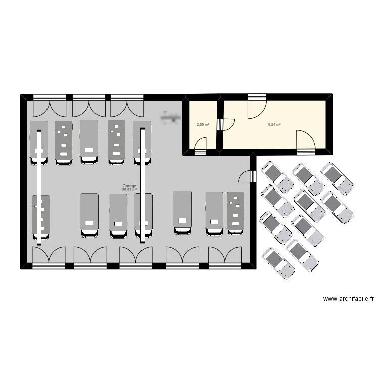 ANDRE 2. Plan de 3 pièces et 71 m2