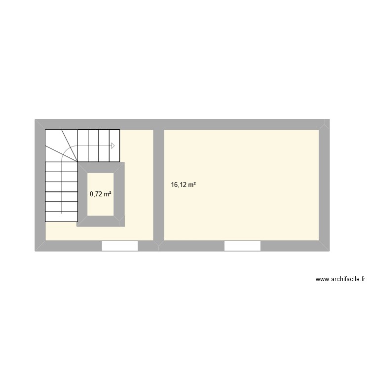 margot d'agostino. Plan de 2 pièces et 19 m2