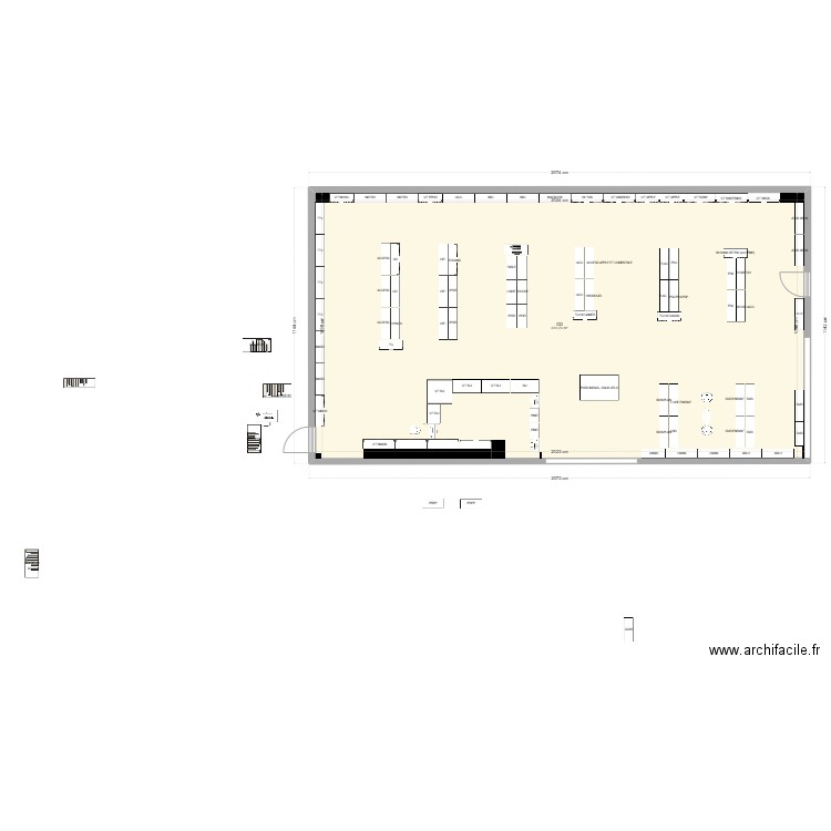 Tarbes V.1. Plan de 1 pièce et 222 m2