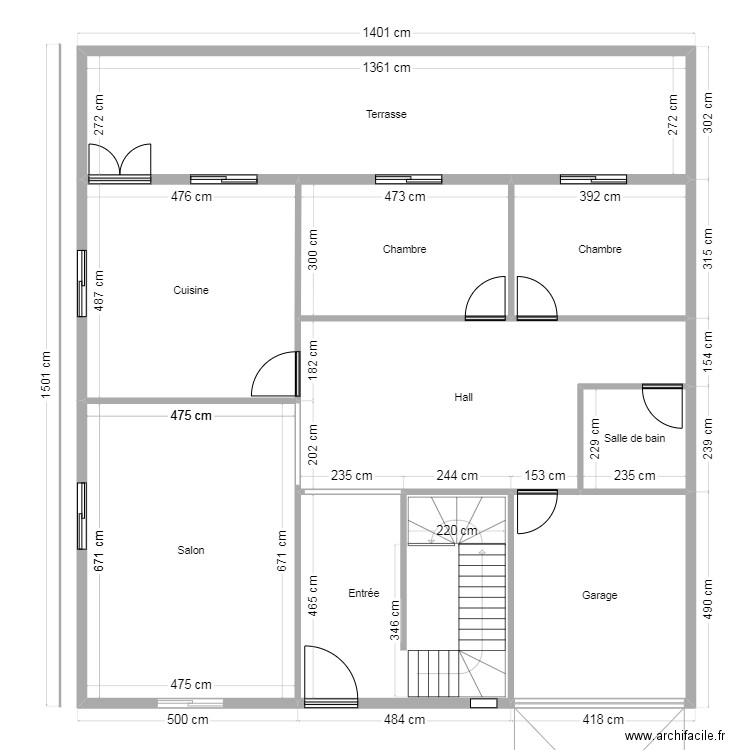 Ali . Plan de 9 pièces et 191 m2