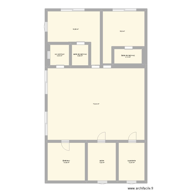 aubencheul . Plan de 9 pièces et 152 m2