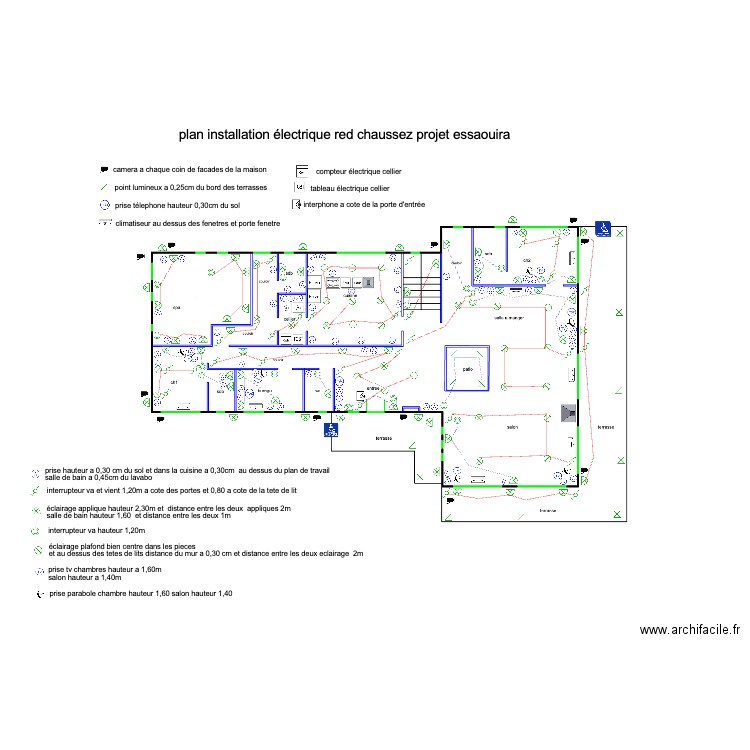 plan electrique essaouira . Plan de 0 pièce et 0 m2