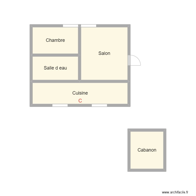 2410 SCI USTAWI. Plan de 5 pièces et 12 m2