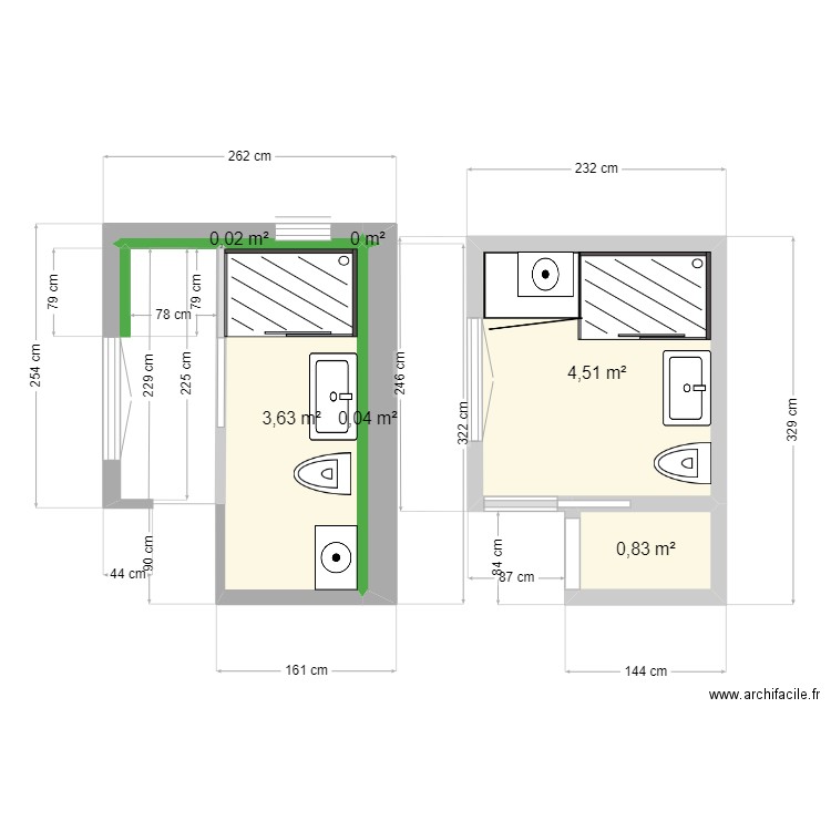 SDE RDC FECAMP. Plan de 6 pièces et 9 m2