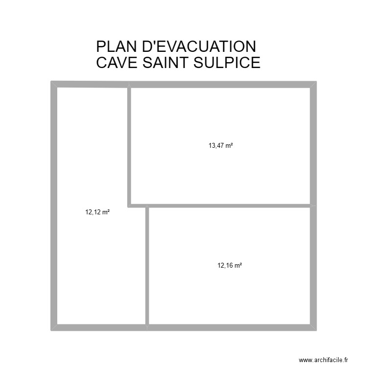 87 SAINT-SULPICE-LES-FEUILLES Cave. Plan de 3 pièces et 38 m2