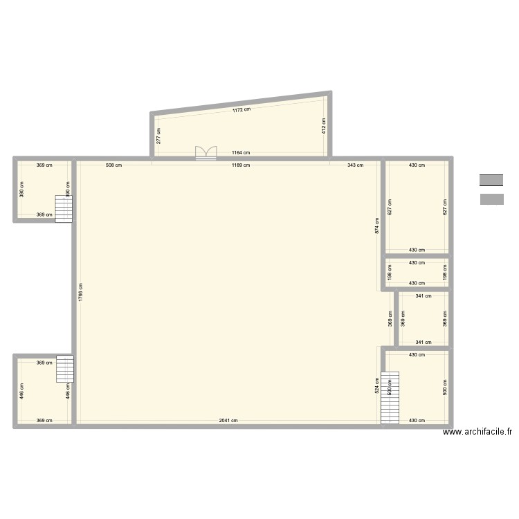 Salle fête. Plan de 8 pièces et 504 m2