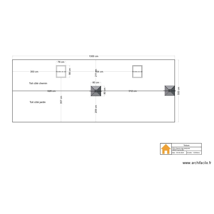 Velux. Plan de 0 pièce et 0 m2