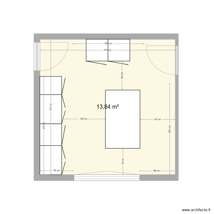 cuisine Logonna meublé 1. Plan de 1 pièce et 14 m2