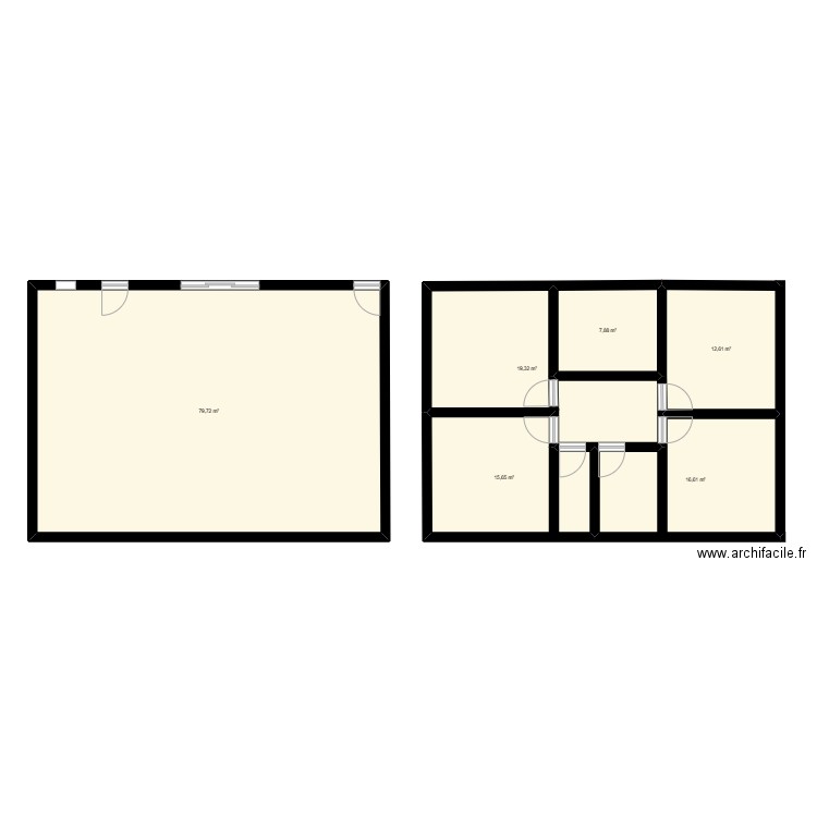 GRANGE03. Plan de 6 pièces et 152 m2